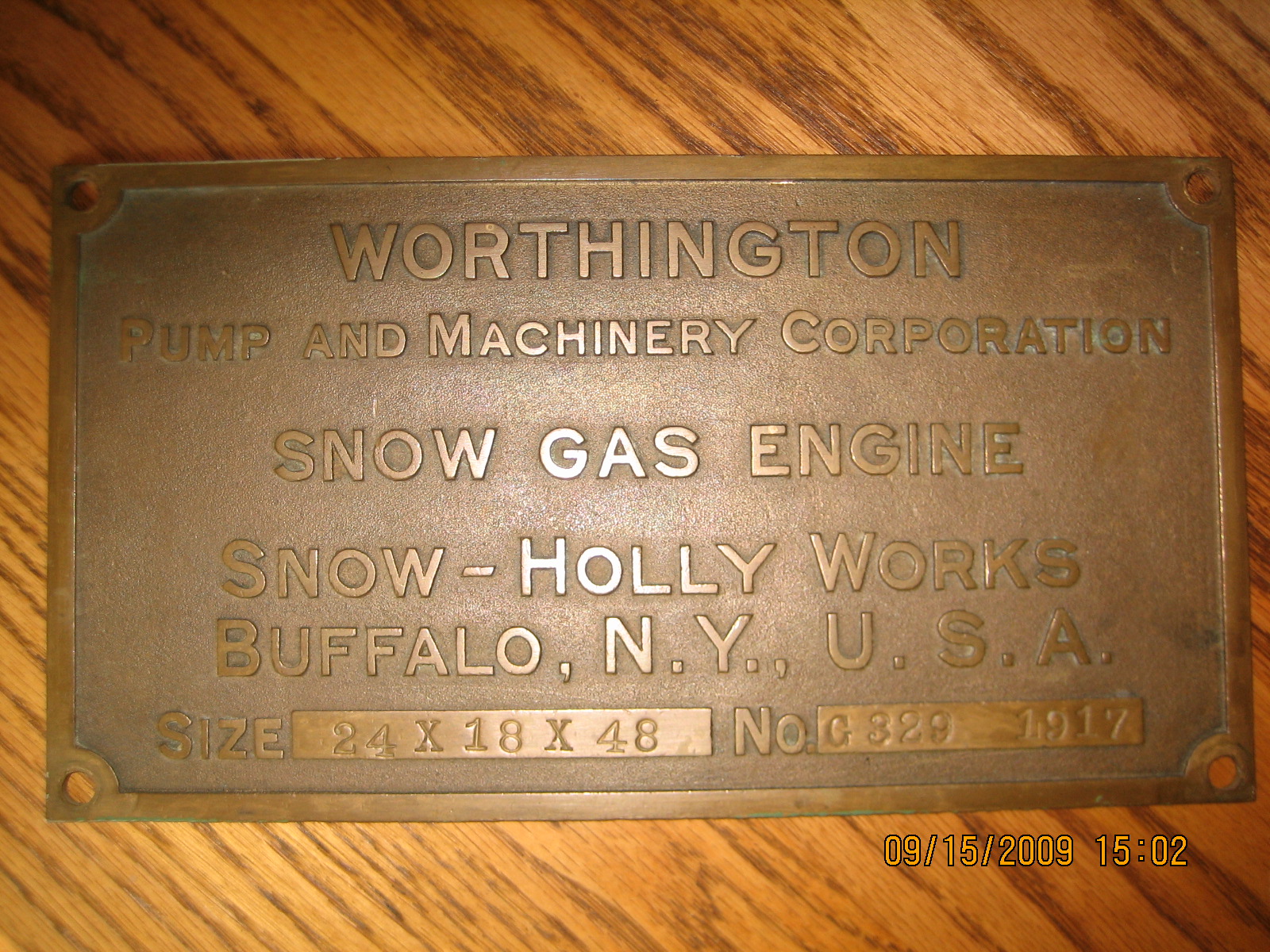 G329 Nameplate