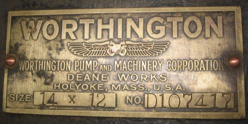 Pump Nameplate