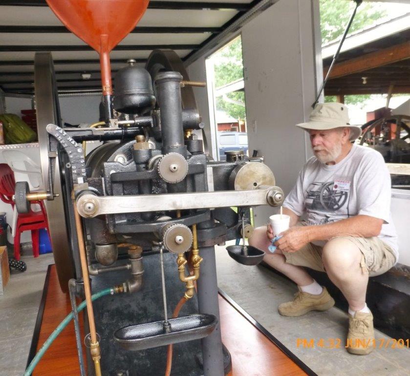 Brian Watching Otto Slide Valve Engine