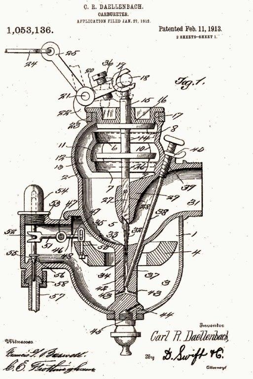 Daellenbach Carburetor 1913