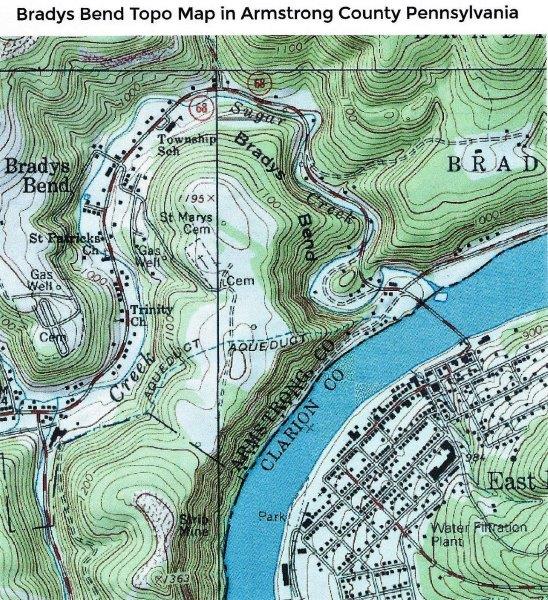 Brady's Bend Topographic Map