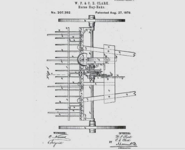 Clark Hay Rake Patent